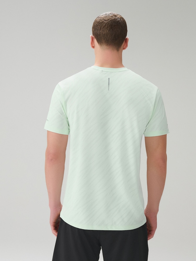 Aqua Blue Active Jacquard T-Shirt - Image 2 of 8 Aqua Blue Active Jacquard T-Shirt - Image 2 of 8
