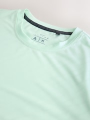 Aqua Blue Premium Jacquard Design Gym Training T-Shirt - Image 9 of 9