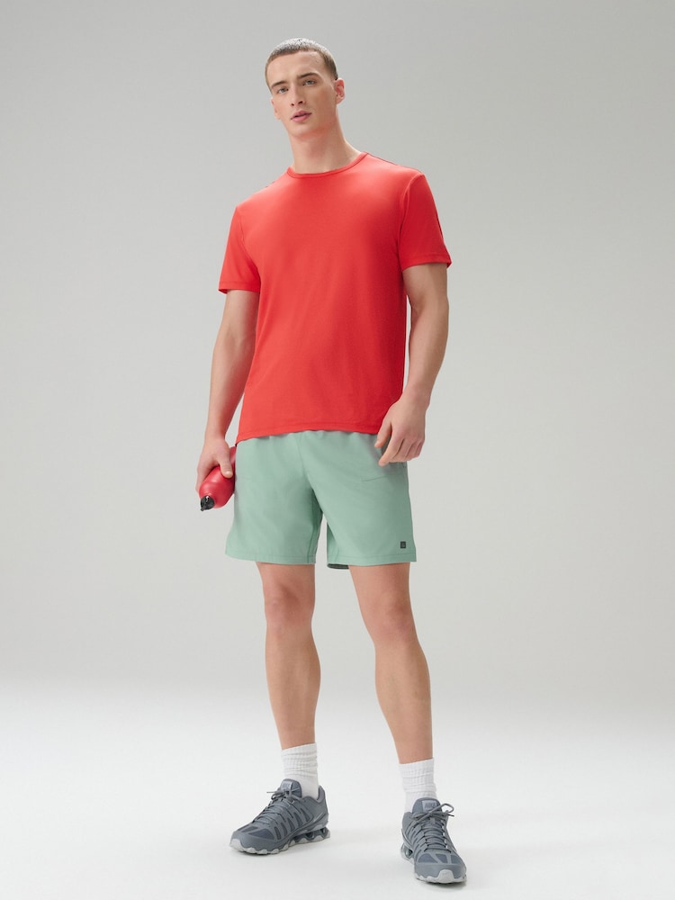 Sage Green 7 Inch Active Gym Sports Shorts - Image 2 of 8