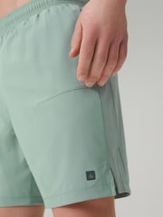 Sage Green 7 Inch Active Gym Sports Shorts - Image 4 of 8