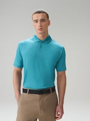 Navy Blue Active Golf Mesh Training Polo Tops 3 Pack - Image 5 of 8