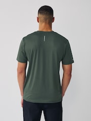 Khaki Green Active Gym Textured Training T-Shirt - Image 4 of 10