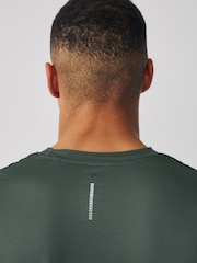 Khaki Green Active Gym Textured Training T-Shirt - Image 5 of 10