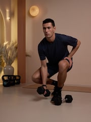 Steel Blue Active Gym Textured Training T-Shirt - Image 2 of 4