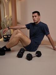 Steel Blue Active Gym Textured Training T-Shirt - Image 4 of 4