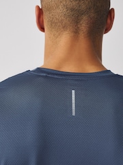 Steel Blue Active Gym Textured Training T-Shirt - Image 5 of 9