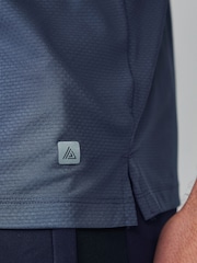 Steel Blue Active Gym Textured Training T-Shirt - Image 6 of 9