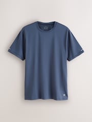 Steel Blue Active Gym Textured Training T-Shirt - Image 7 of 9
