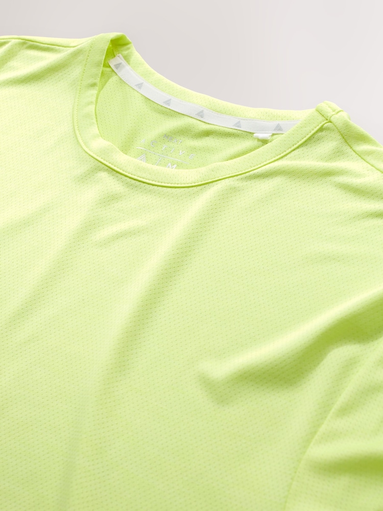 Yellow Short Sleeve Tee Active Gym Training Top - Image 2 of 3