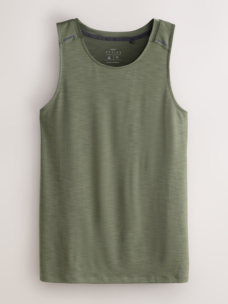 Green Vest Active Gym Training Top - Image 1 of 3