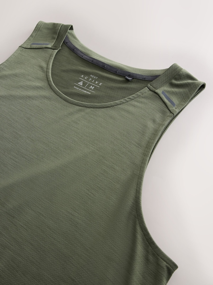 Green Vest Active Gym Training Top - Image 3 of 3