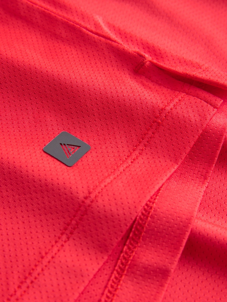 Bright Red Short Sleeve Tee Active Gym Training Top - Image 3 of 3