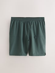 Khaki Green 9 Inch Active Gym Sports Shorts - Image 1 of 3