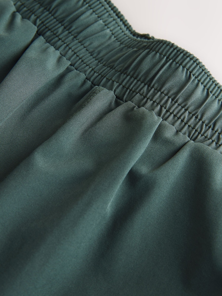 Khaki Green 9 Inch Active Gym Sports Shorts - Image 3 of 3