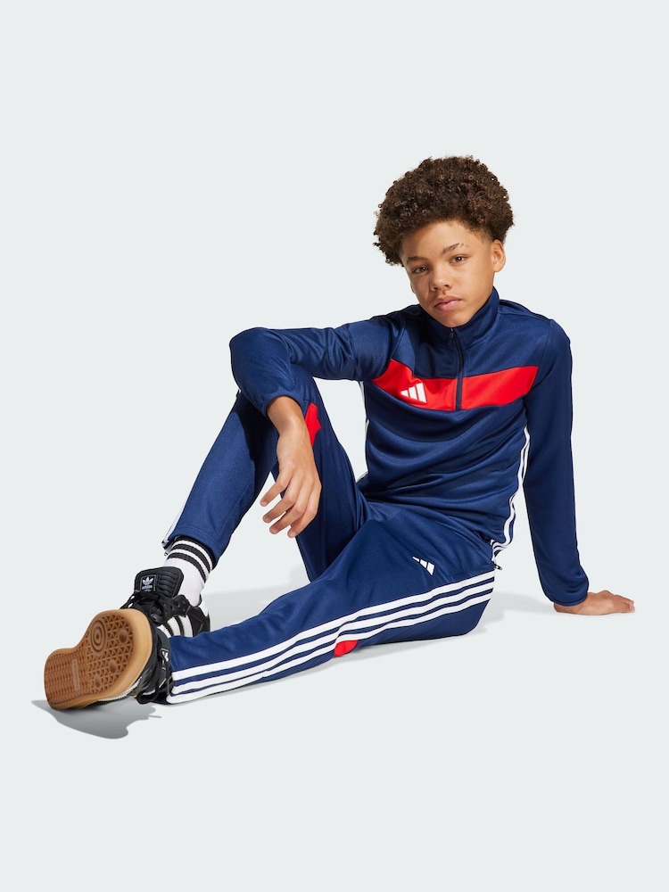 adidas Blue Tiro 25 Essentials Kids Training Tracksuit Bottoms - Image 1 of 5
