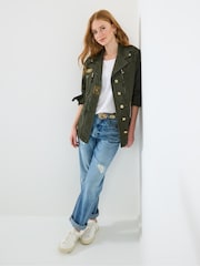 Joe Browns Green Embellished Utility Jacket - Image 4 of 7