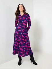 Joe Browns Geo Print Midi Shirt Dress - Imagem 1 de 5