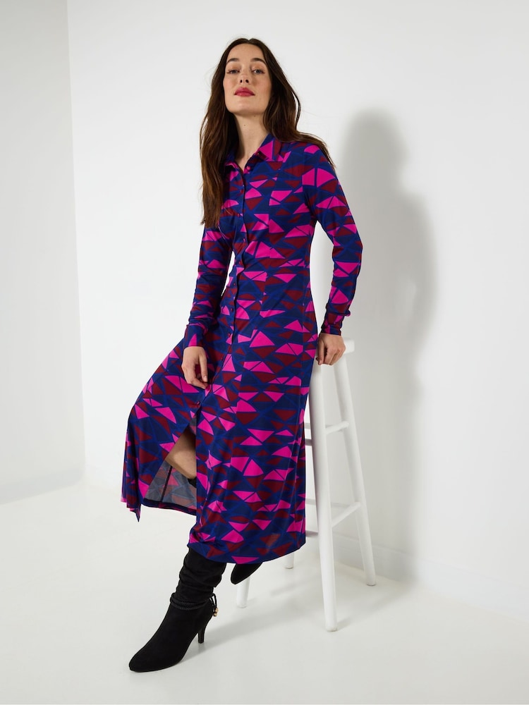 Joe Browns Geo Print Midi Shirt Dress - Imagem 2 de 5