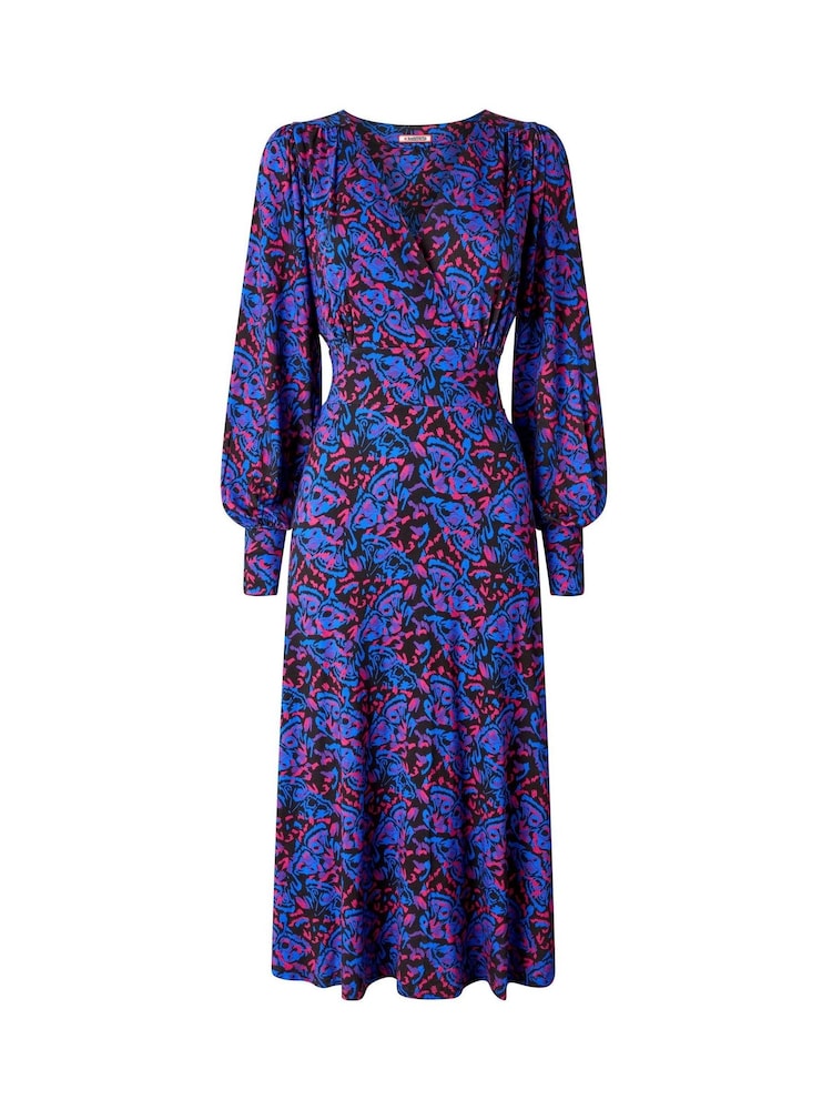 Joe Browns Blue Butterfly Print Jersey Midi Dress - Image 5 of 5