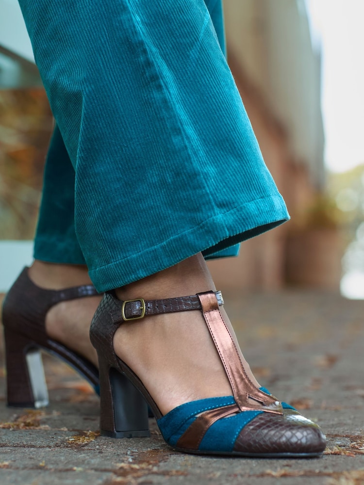 Joe Browns Brown Ankle Strap T-Bar Shoes - Image 1 of 7 Joe Browns Brown Ankle Strap T-Bar Shoes - Image 1 of 7
