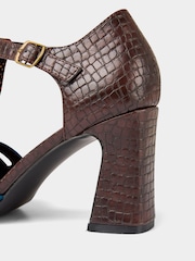 Joe Browns Brown Ankle Strap T-Bar Shoes - Image 7 of 7