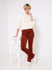 Joe Browns Brown Bootcut Moleskin Trousers - Image 3 of 5