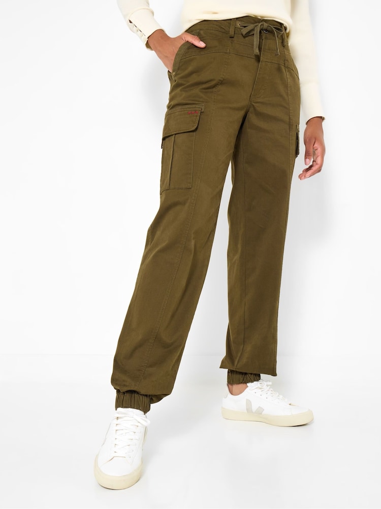 Joe Browns Green Adjustable Waist Cargo Trousers - Image 1 of 5 Joe Browns Green Adjustable Waist Cargo Trousers - Image 1 of 5