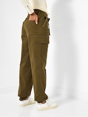 Joe Browns Green Adjustable Waist Cargo Trousers - Image 2 of 5