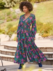Joe Browns Black Autumn Floral Maxi Dress - Image 1 of 7