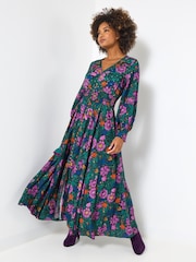Joe Browns Black Autumn Floral Maxi Dress - Image 2 of 7
