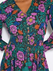 Joe Browns Black Autumn Floral Maxi Dress - Image 3 of 7