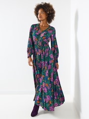 Joe Browns Black Autumn Floral Maxi Dress - Image 5 of 7