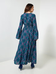 Joe Browns Green Autumn Check Maxi Dress - Image 4 of 7
