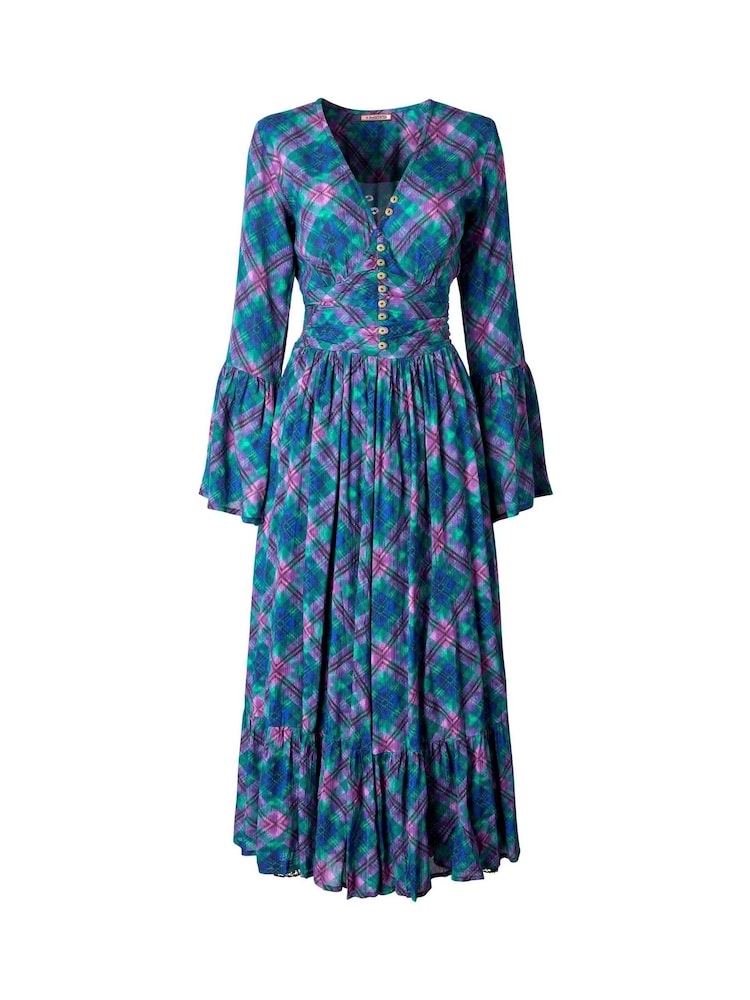 Joe Browns Green Autumn Check Maxi Dress - Image 7 of 7 Joe Browns Green Autumn Check Maxi Dress - Image 7 of 7