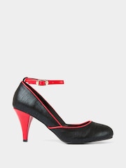 Joe Browns Black Ankle Strap Vintage Style Shoes - Image 3 of 7