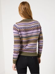 Joe Browns Purple FairIsle Pattern Knit Jumper - Image 2 of 5