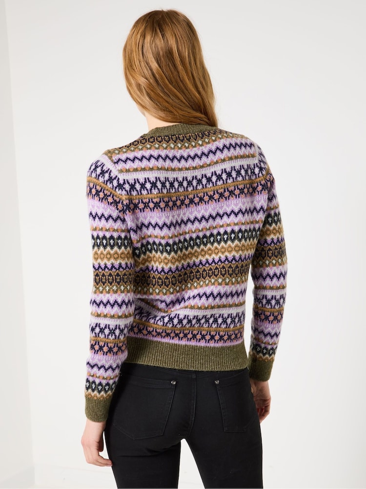Joe Browns Purple FairIsle Pattern Knit Jumper - Image 2 of 5 Joe Browns Purple FairIsle Pattern Knit Jumper - Image 2 of 5