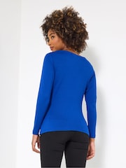Joe Browns Blue Button Detailed Top - Image 4 of 5