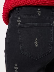Joe Browns Black Gold Embroidery Straight Jeans - Image 4 of 6