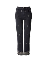 Joe Browns Black Gold Embroidery Straight Jeans - Image 6 of 6