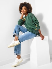 Joe Browns Green Embroidered Hem Sweatshirt - Image 6 of 7