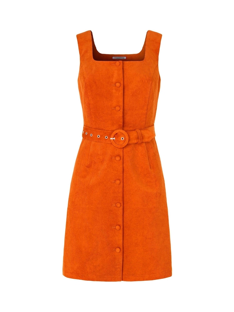 Joe Browns Orange Autumn Cord Pinafore - Image 7 of 7