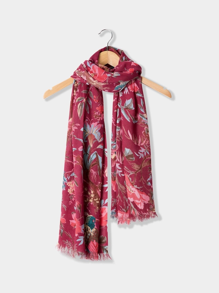Joe Browns Red Autumn Chic Lightweight Floral Scarf - Image 1 of 5