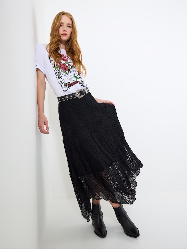 Joe Browns Black Lace Maxi Skirt - Image 2 of 6