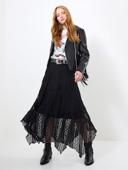 Joe Browns Black Lace Maxi Skirt - Image 3 of 6