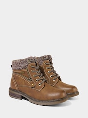 Joe Browns Brown Autumn Hiking Style Ankle Boots - Image 2 of 7