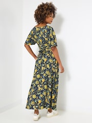 Joe Browns Blue Autumn Floral Button Through Maxi Dress - Image 4 of 5