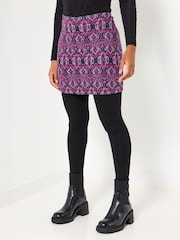 Joe Browns Purple Jacquard 2-In-1 Skirted Leggings - Image 1 of 5