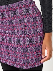 Joe Browns Purple Jacquard 2-In-1 Skirted Leggings - Image 4 of 5