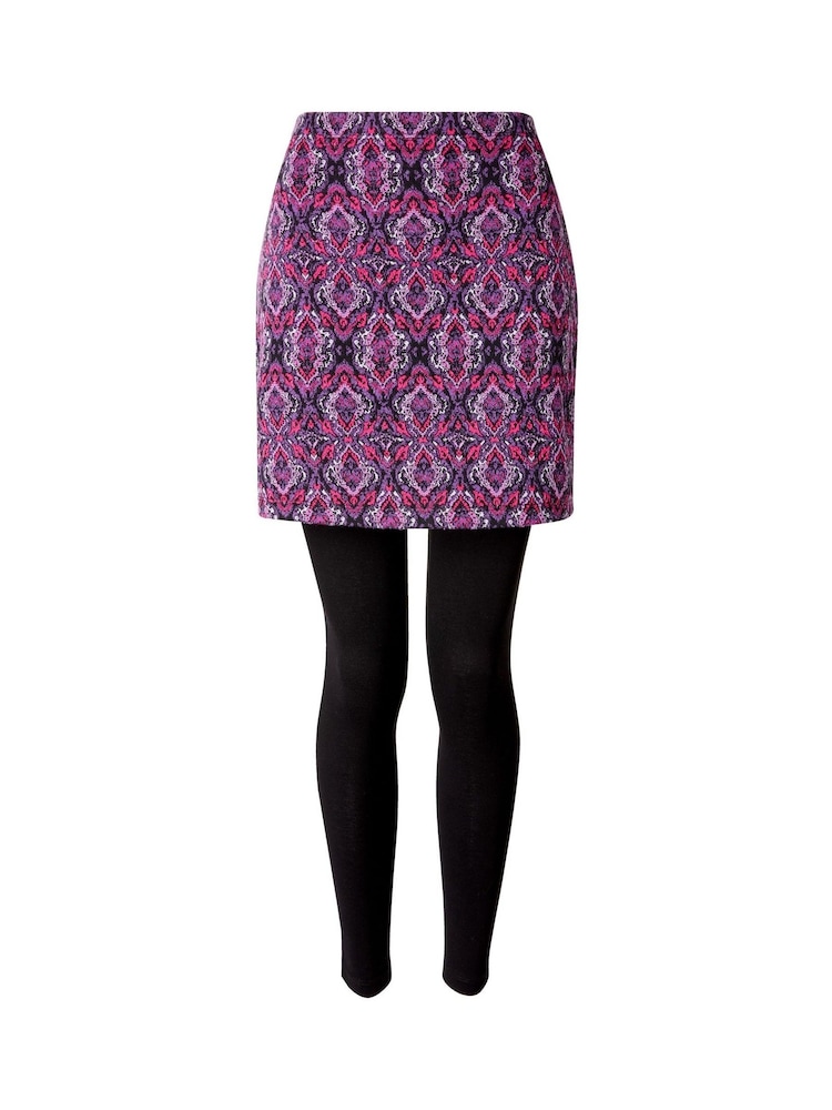 Joe Browns Purple Jacquard 2-In-1 Skirted Leggings - Image 5 of 5